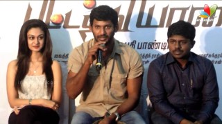 Vishal : Santhanam should pay Tax | Pattathu Yaanai Press Meet | Aishwarya Arjun | Songs